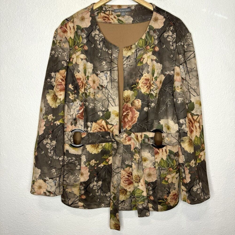 Floral Women's Jacket with Belt